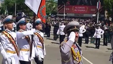 Краснодарское Президентское кадетское училище на параде 
