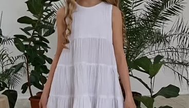 Летнее платье для девочки из муслина "Эстель"