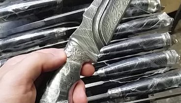 Нож Тур в стиле Каменный век, сталь Дамаск. Цена 4600 рублей.mp4