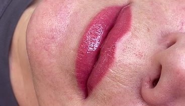 Перманентый макияж губ. Сразу после процедуры…