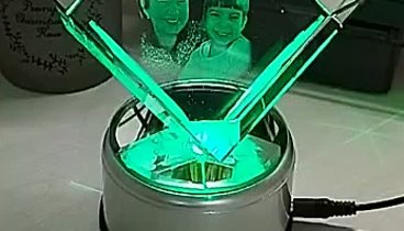 Лазерная гравировка внутри кристаллов (хрустальное стекло)