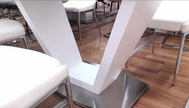 Белые столы для дома и офиса. Стол обеденный DETROIT (Детройт)