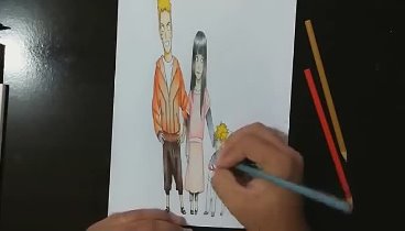 Видео Desenhando Naruto, Hinata, Boruto e Himawari em 3D (Drawing Naruto  Family in 3D)