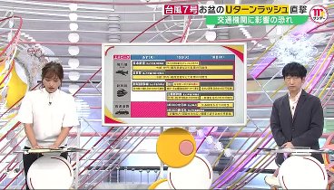 Mr．サンデー 230813 動画 台風7号列島を縦断か「計画運休」も…帰省に影響は | 2023年8月13日