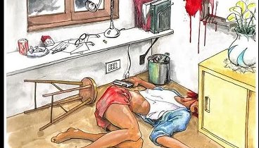 ЗАГАДКА. Убийство или самоубийство изображено на рисунке