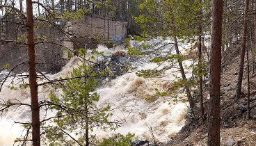 Водопад Гирвас, Карелия