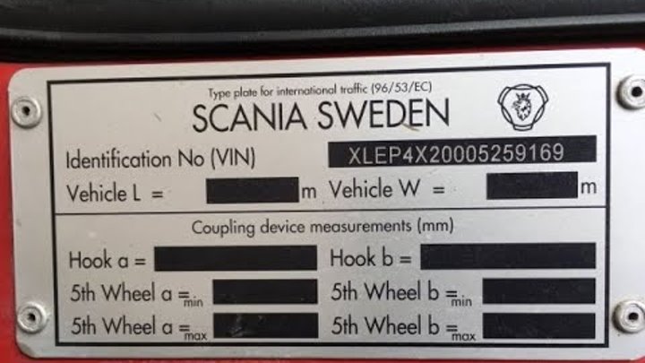 Vin трактора. Табличка вин номер Скания 113. Вин номер Скания p8x400. Вин номер Скания r420. Скания 113 вин номер.