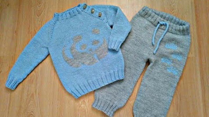 Детский джемпер (пуловер) с планкой спицами без швов на любой размер ...