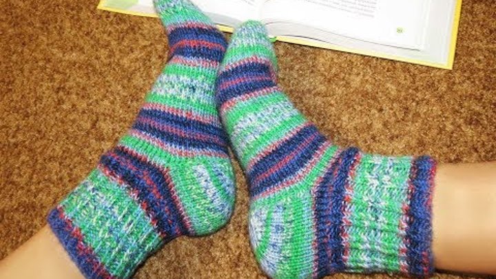 Носки на круговых спицах детские и взрослые  (Socks on circular need ...