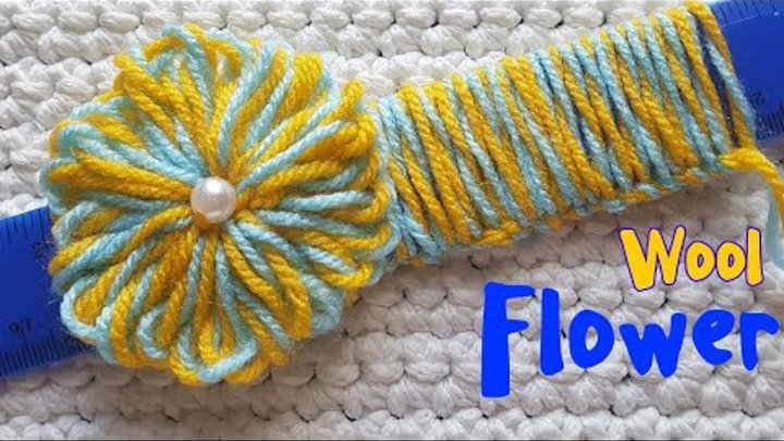 Hand Embroidery Amazing Trick  📏 Easy Woolen Flower With Scale  📏