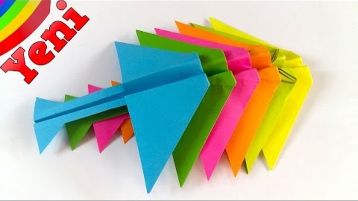 Dünyanın En Hızlı Kağıt Uçağı Nasıl Yapılır Origami Uçak Yapımı Paper  Flight Plane