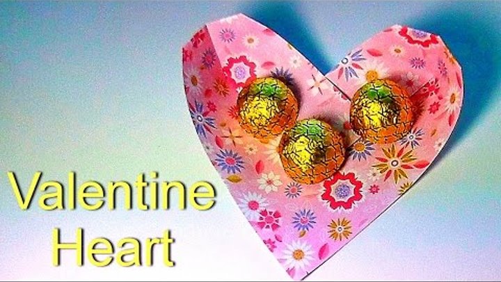 Origami Valentine Heart (dish, the dish). Crafts for kids. Simply an ...