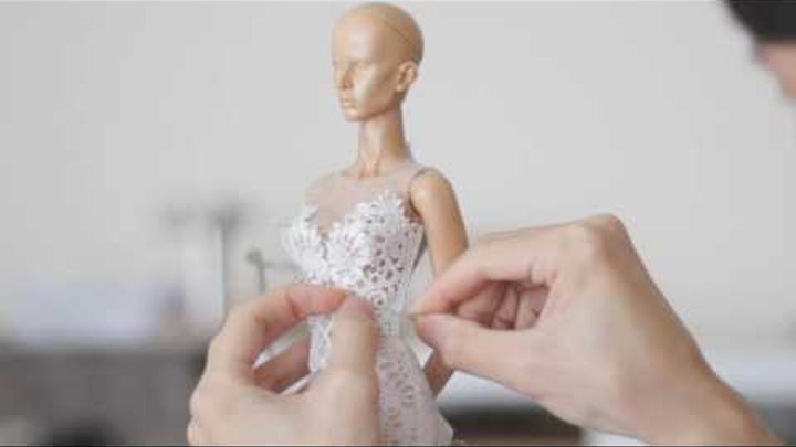 The making of DeMuse bride doll