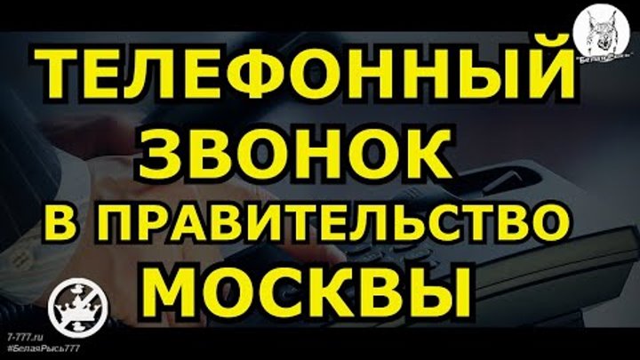 Телефонный звонок в Правительство Москвы