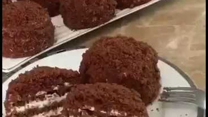 Пирожные Шоколадные ёжики , Быстрый и Вкусный рецепт пирожных