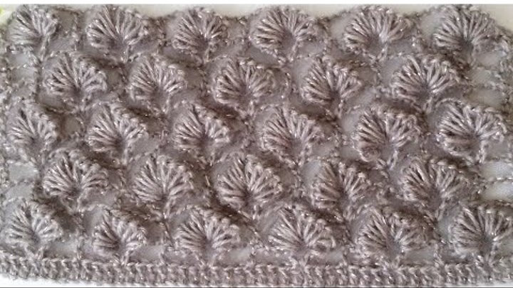 Образец узора крючком для палантина,шарфа.A sample of a crochet patt ...