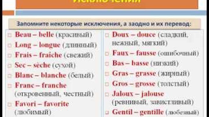 Француз прилагательное. Образование женского рода прилагательных во французском языке. Французский язык женский род и множественное число прилагательных. Женский род прилагательных во французском языке исключения. Французский язык прилагательные женского рода и множественное число.
