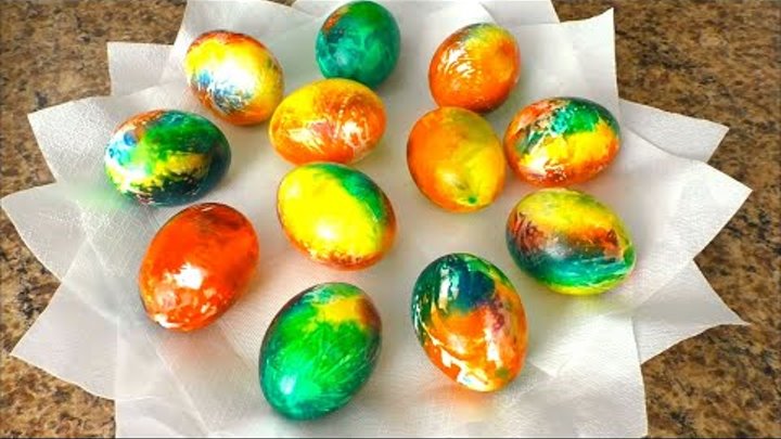 Как Оригинально, Красиво и очень быстро покрасить яйца на Пасху 2022 ...