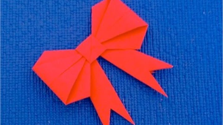 DIY. Бантик из бумаги. Оригами. Украшения подарков.