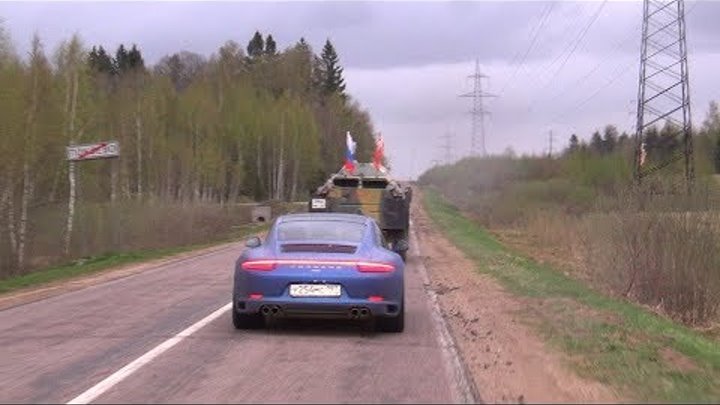 Porsche 911 обгоняет БРДМ | Поездка в п.Гидроузел на митинг, посвяще ...