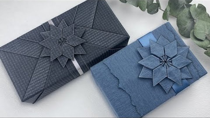 禮物包裝 | 包裝禮物方法+摺紙花瓣教學（長方形）