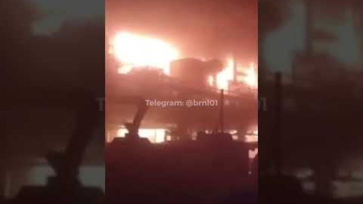 Пожар на Шинном заводе в Барнауле