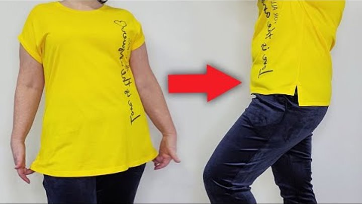 ✅The whole secret is sewing to hem! How to make a T-shirt shorter
