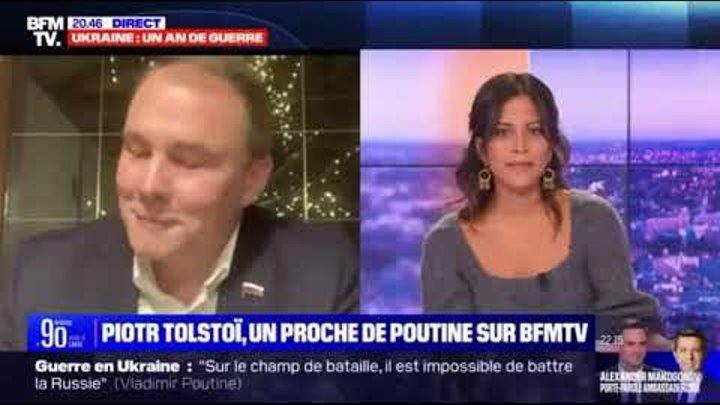 Интервью толстого французскому телевидению на французском языке