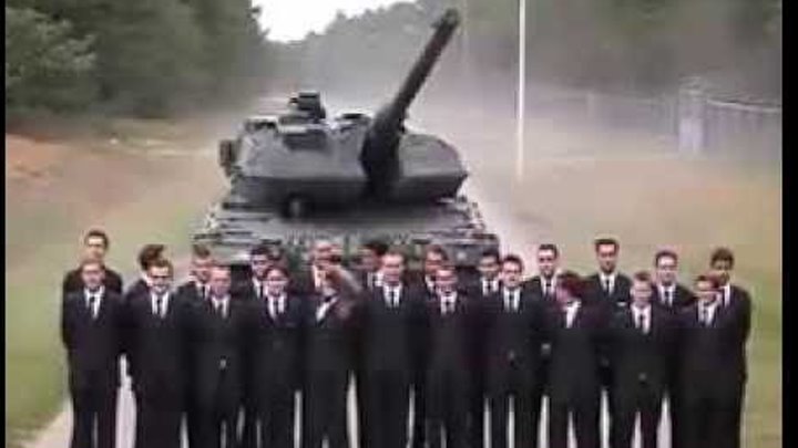 Экстренное торможение танка Leopard 2А6