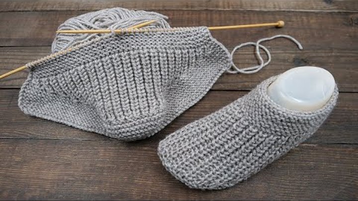 Следки «Шоссы» спицами ♞ Slippers "Shossy" knitting pattern