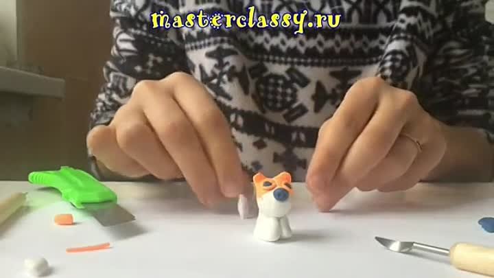 Как сделать собачку из полимерной глины Подробный видео урок