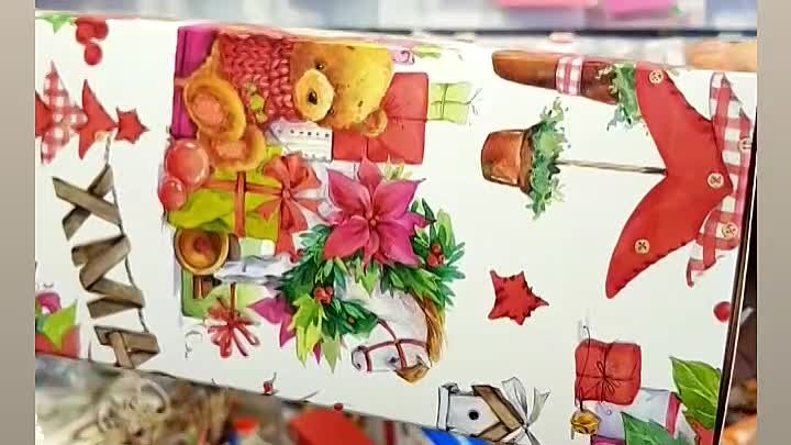 Новогодняя коробка для капкейков 