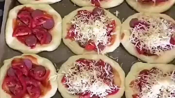 Мини пиццы ( рецепт )