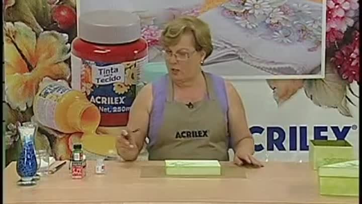 Caixa e vaso craquelê - Artesanato - Acrilex