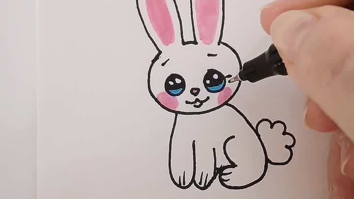 Рисуем зайченка