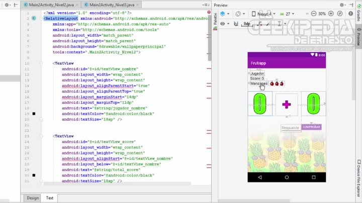 Curso Android desde cero #62   Proyecto final –  Diseño y programación del Nivel 3 (Frutiapp)