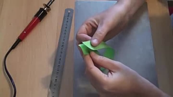 Flower Kanzashi Master Class hand made DIY Tutorial Канзаши МК Лист розы