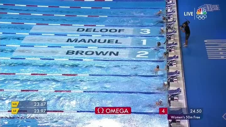 Women's 50m Free Semi 1 2021 US OL Swimming Trials