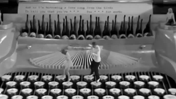 Ruby Keeler & Lee Dixon dancing on a typewriter in “Ready, Willi ...