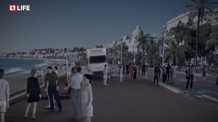 Теракт в Ницце — 3D-реконструкция