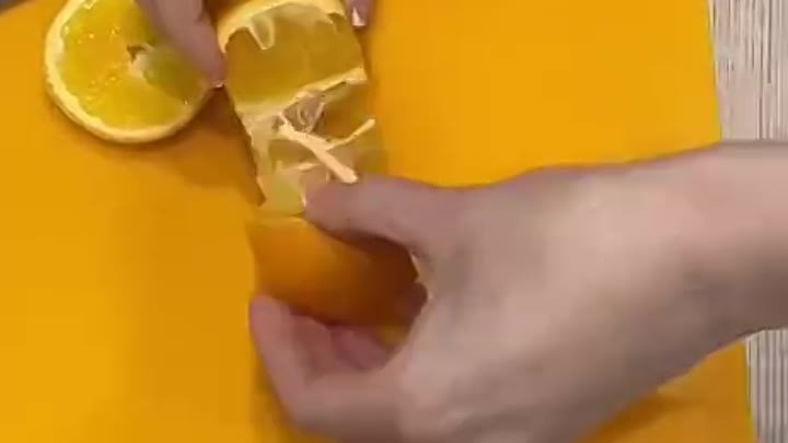 Как быстро почистить апельсин.