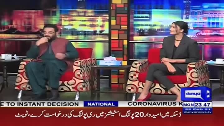 Aamir Liaquat & Iqra Faiz | Mazaaq Raat 22 February 2021 |  مذاق رات | Dunya News