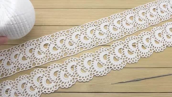 Простое ЛЕНТОЧНОЕ КРУЖЕВО вязание крючком МАСТЕР-КЛАСС Сrochet lace  ...