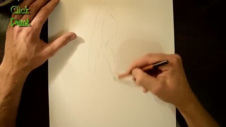 Как рисовать девушку 3D иллюзия простым карандашом.