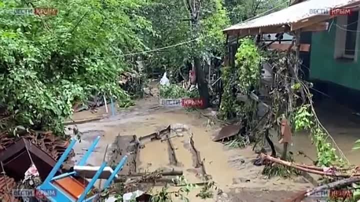 Под Бахчисараем затопило посёлок