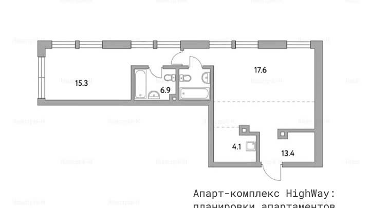 Апарт-комплекс HighWay: планировки апартаментов