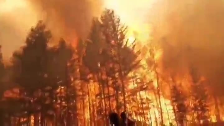 Нюрбинский улус Саха Якутия в огне а наши пожарные самолёты тушат др ...