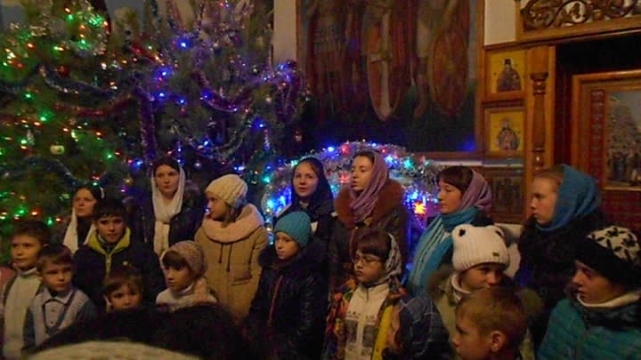 Поздравление с Рождеством деток воскресной школы.Ремовка 2016