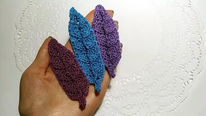 How To Crochet Reversible Feathers. Free Tutorial. Вязание для начинающих. Перо крючком. Видео урок