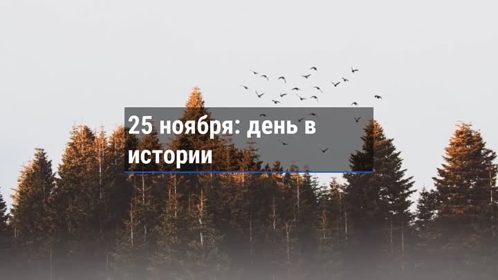 День в истории. 25 ноября